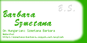 barbara szmetana business card